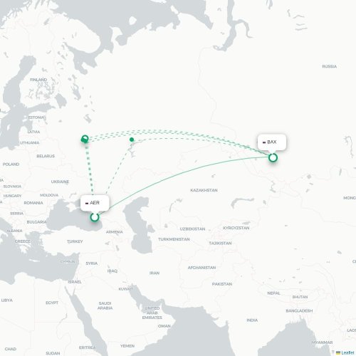 Sotchi - Barnaoul carte du vol direct