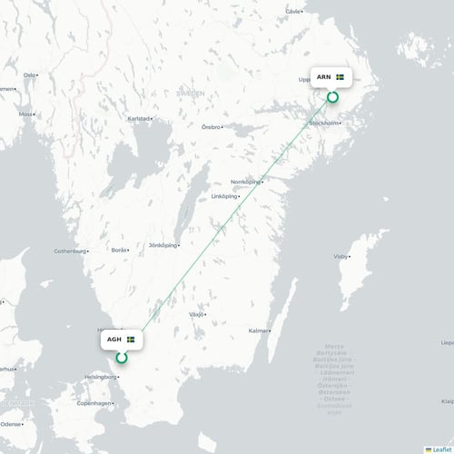 AGH routes and destination map