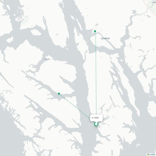 Route map Angoon  AGN airport
