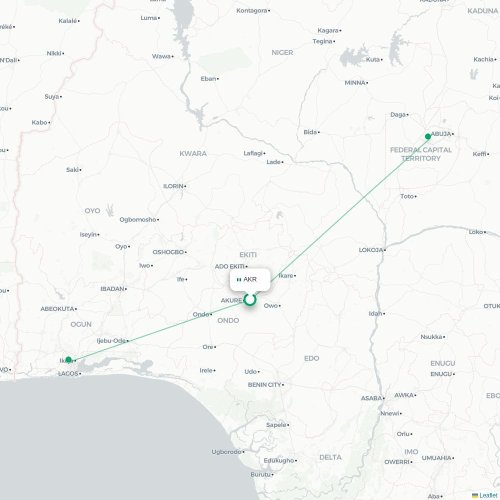 AKR routes and destination map