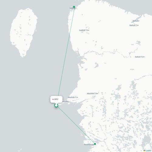 AKV routes and destination map