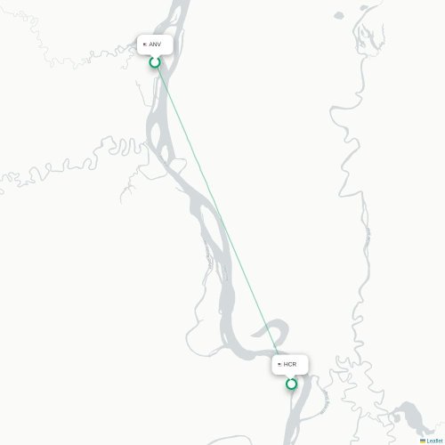 Mapa lotu bezpośredniego Anvik – Holy Cross