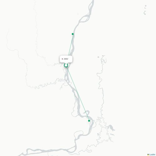 Mapa lotu bezpośredniego Anvik – Grayling