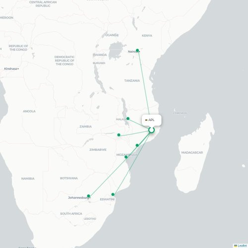 Route map Nampula  APL airport