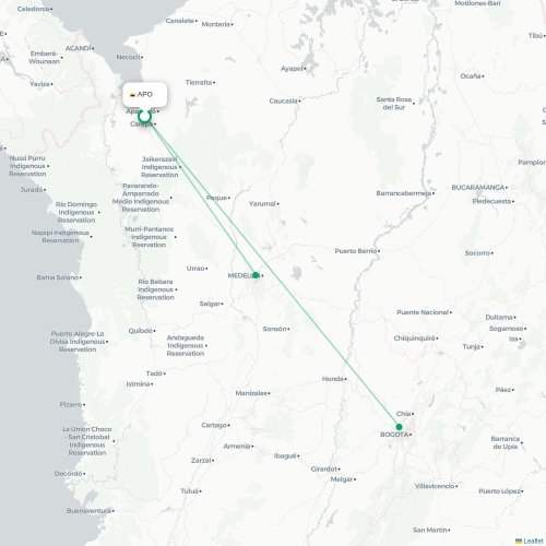 Route map Apartado  APO 