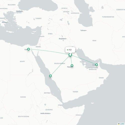 Route map Qaisumah  AQI 