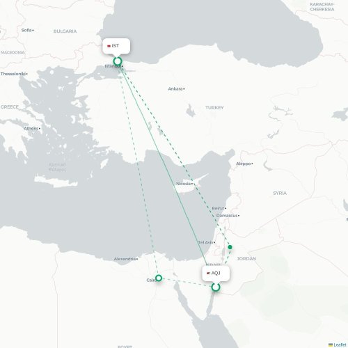 - Istanbul karta över direktflyg