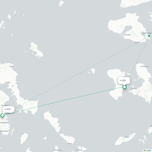 Athènes - Chios carte du vol direct