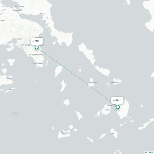 Athènes - Naxos carte du vol direct