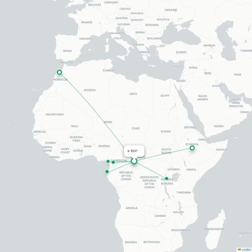 Route map Bangui  BGF 