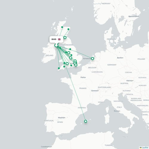 BHD routes and destination map