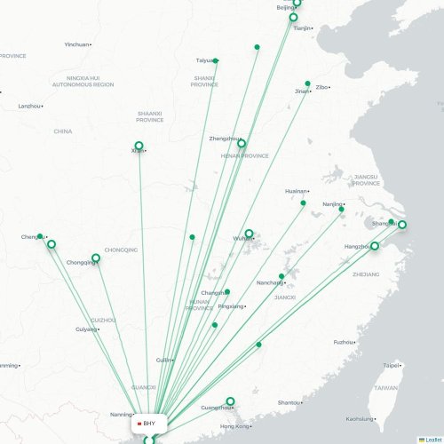 Mapa lotu bezpośredniego Beihai – Ganzhou