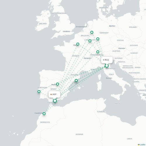 Bologne - Malaga carte du vol direct