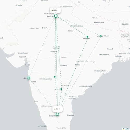 Bangalore – Ghāziābād suoran lennon kartta