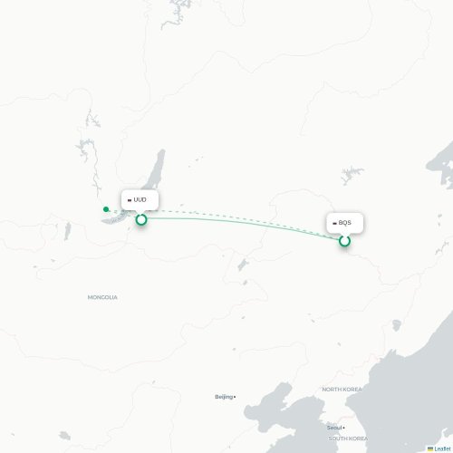 Mapa lotu bezpośredniego Blagoveshchensk – Ułan-Ude