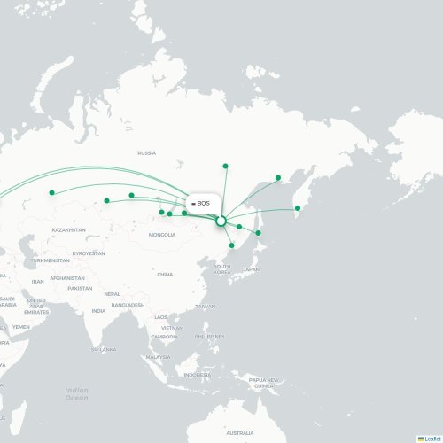 Route map   BQS airport