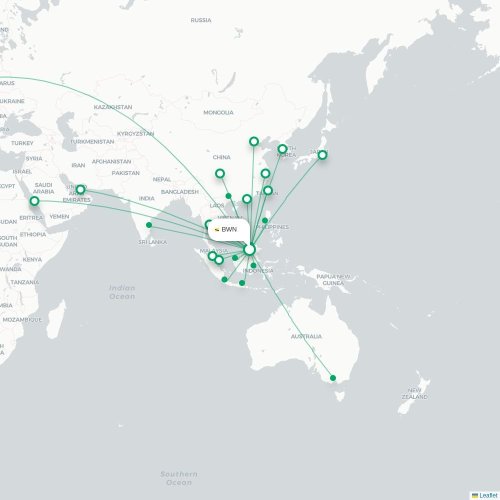 Route map Brunei  BWN 
