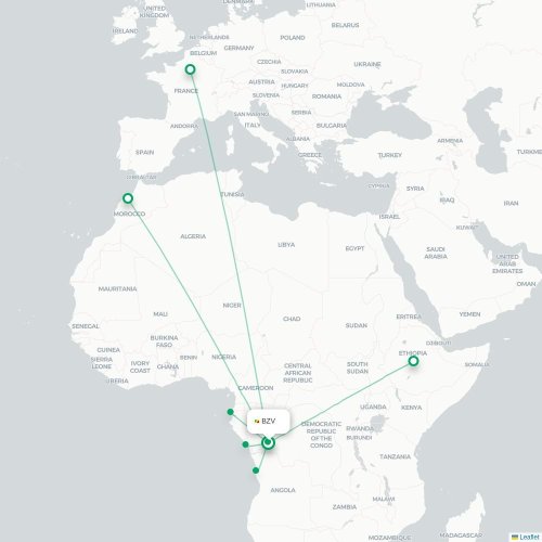 BZV routes and destination map