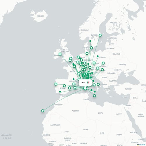 CAG routes and destination map