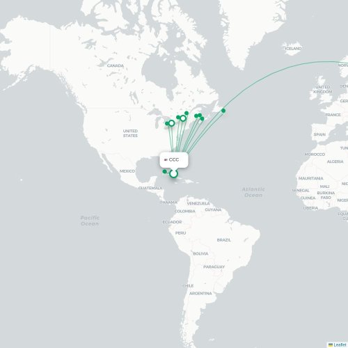 CCC routes and destination map
