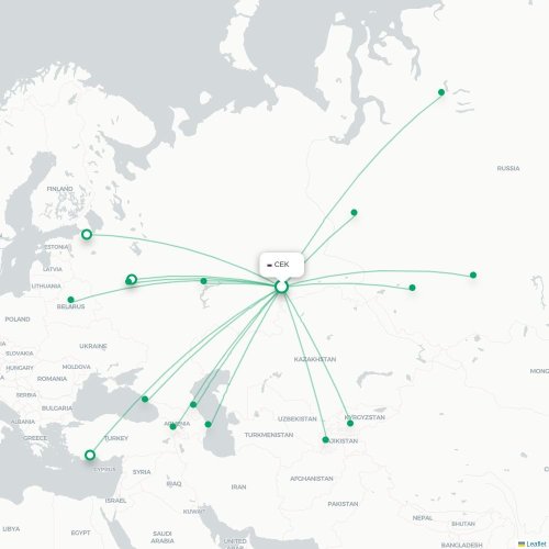 CEK routes and destination map