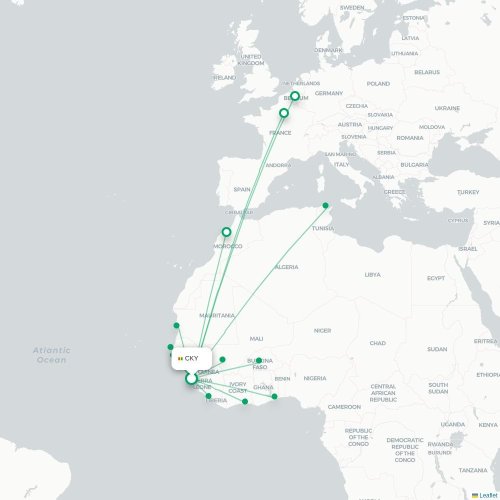 Route map Conakry  CKY airport