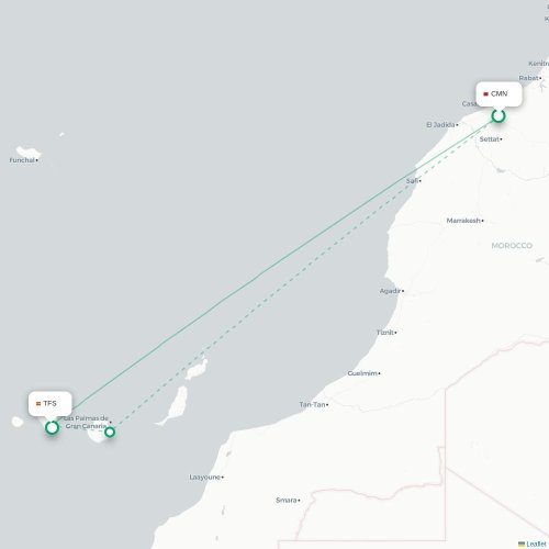 Casablanca - Granadilla de Abona carte du vol direct