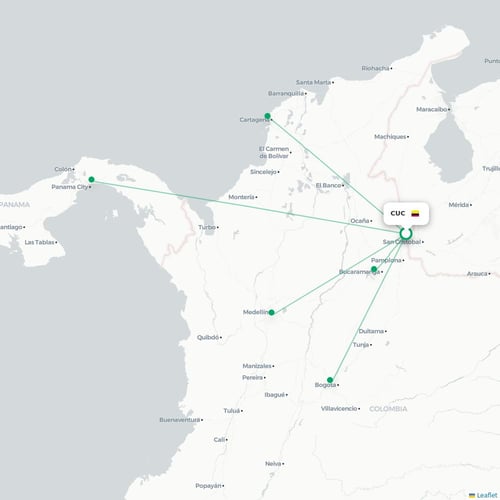 CUC routes and destination map