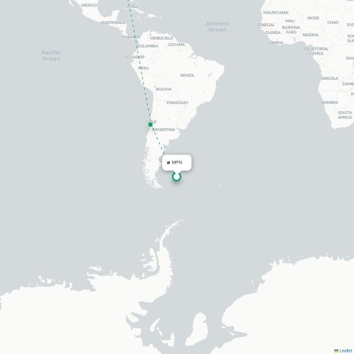 Mapa lotu bezpośredniego Cozumel – Atlanta