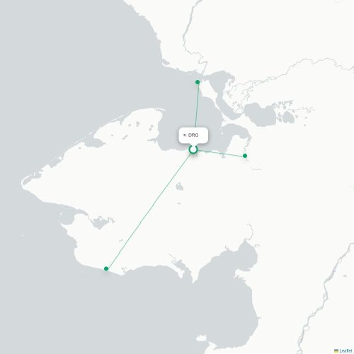 Mapa lotu bezpośredniego Deering – Buckland