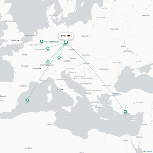 DRS routes and destination map