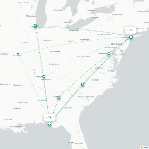 Mapa lotu bezpośredniego Panama City – Nowy Jork