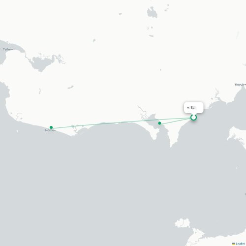 Mapa lotu bezpośredniego Elim – Golovin