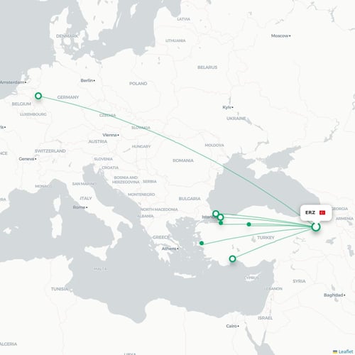 Route map Erzurum  ERZ 