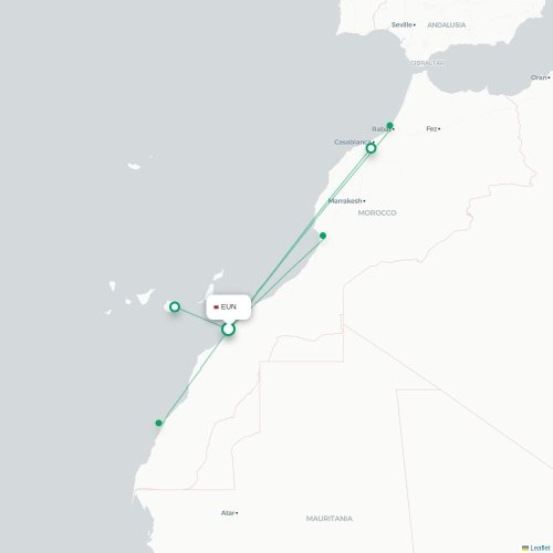 Route map   EUN airport