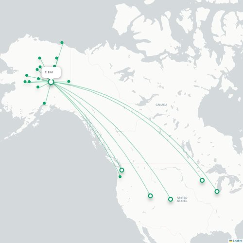 Route map Fairbanks  FAI airport