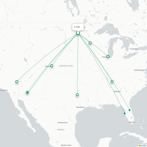 Route map Fresno  FAT airport