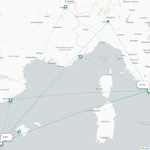 Rome - Ibiza carte du vol direct
