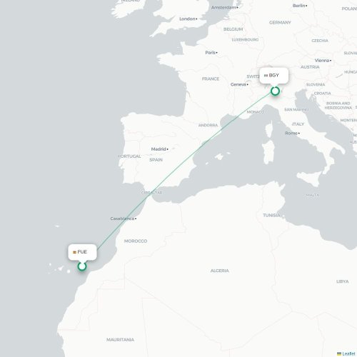 Puerto del Rosario - Bergame carte du vol direct