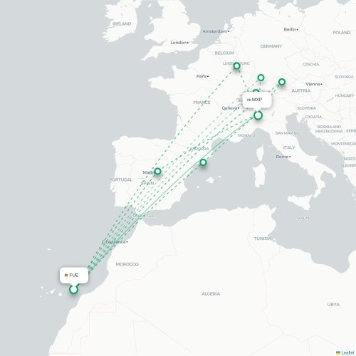 Puerto del Rosario - Milan carte du vol direct