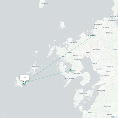Route map Fukue  FUJ airport