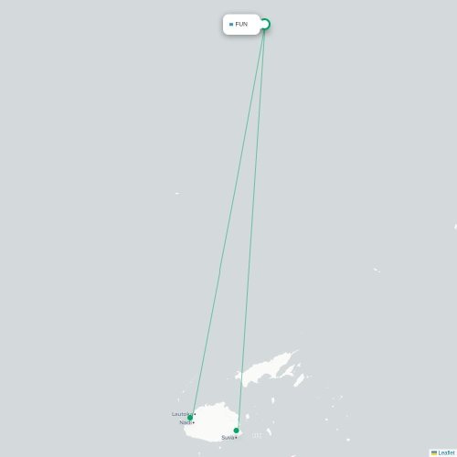 FUN routes and destination map