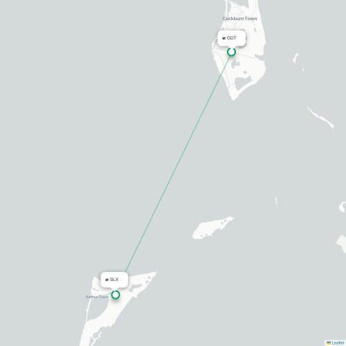 Mapa de vuelo directo Cockburn Town - Balfour Town