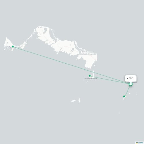 Route map Cockburn Town  GDT airport