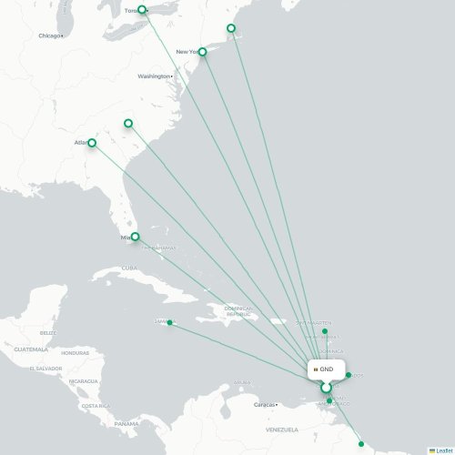 GND routes and destination map