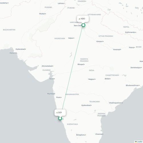 Vasco da Gama – Ghāziābād suoran lennon kartta