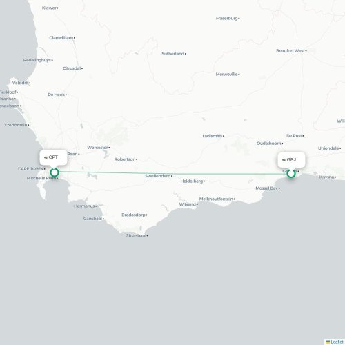 George - Kapkaupunki direct flight map
