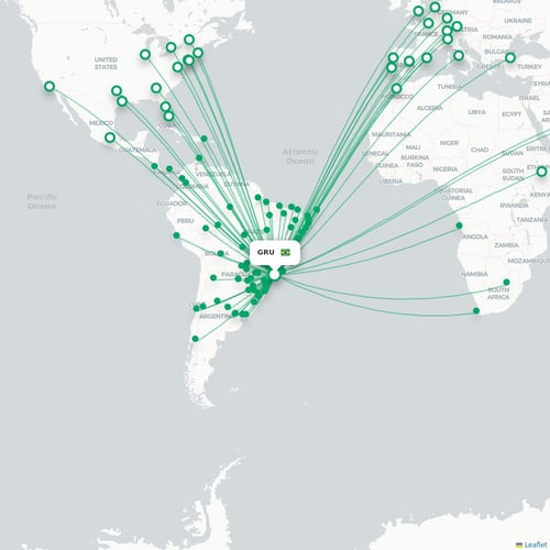 GRU routes and destination map