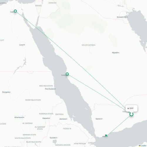 GXF routes and destination map