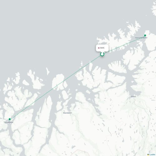 Route map Hasvik  HAA 